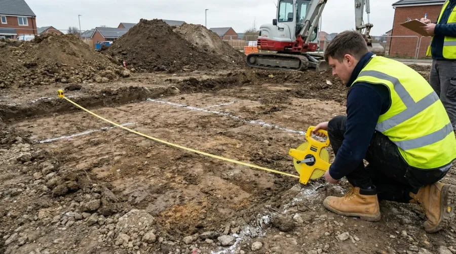 Measuring project area for fill dirt calculation