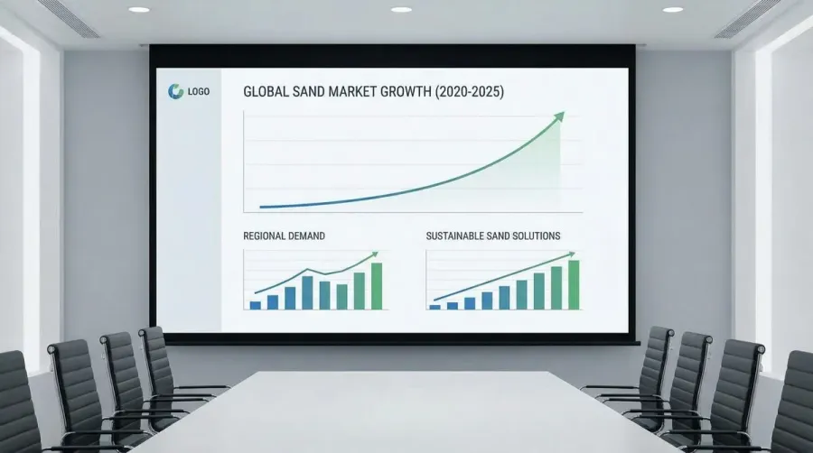 Chart showing sand market trends and growth patterns