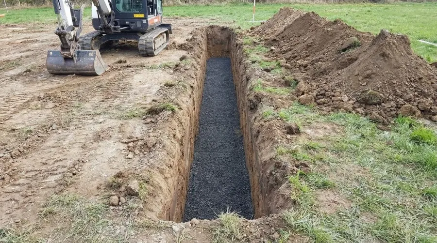 Step by step recycled concrete base installation process