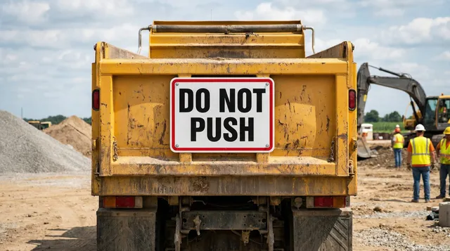 Why Do Dump Trucks Say Do Not Push and What It Means for Safety