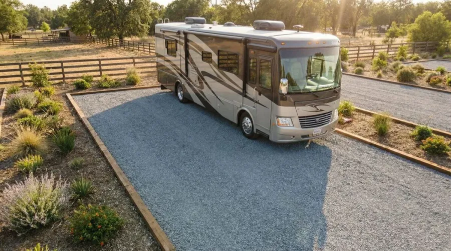 Crushed Concrete Rv Pad Finished Installation
