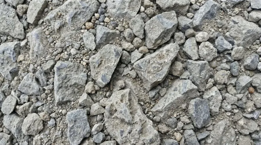 Crushed Concrete Material Close Up Texture