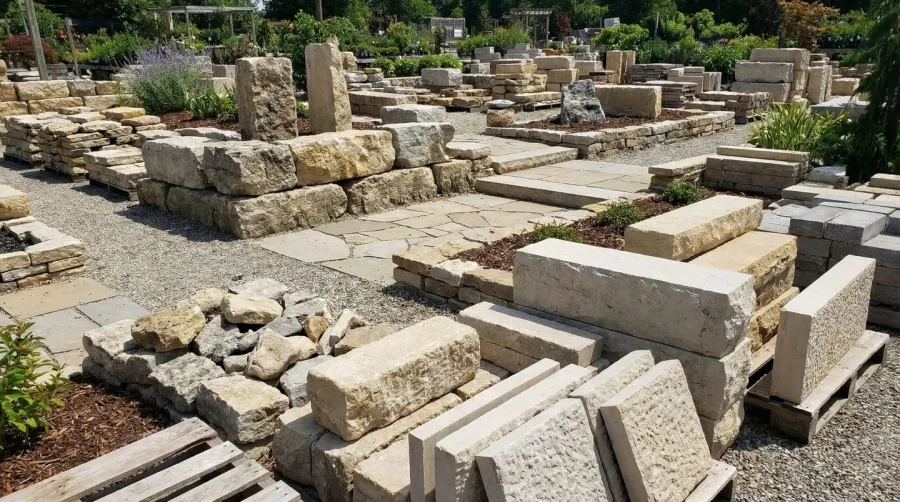 Different limestone edging types comparison
