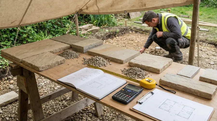 Limestone patio materials calculator guide