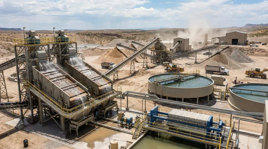 Modern sand and gravel wash plant operation overview