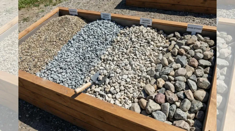 Different types of gravel fill materials comparison
