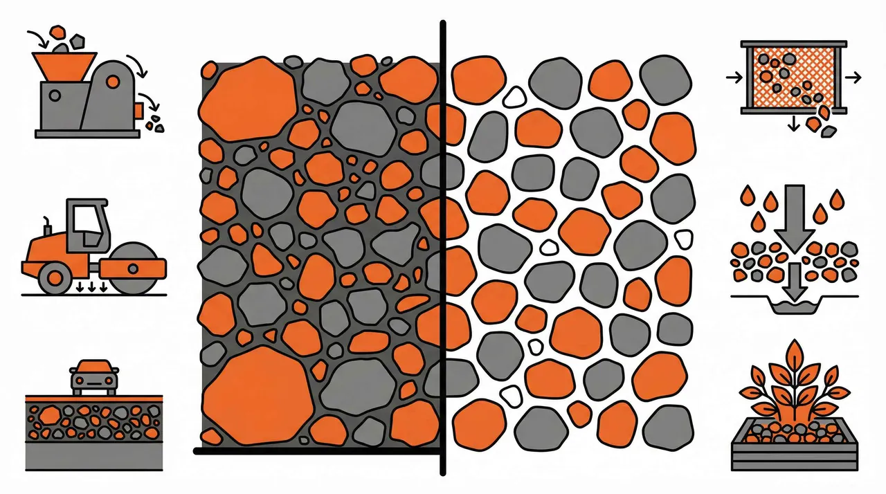 Grava Minus vs Grava Cribada: Diferencias Clave, Usos y Cuál Elegir