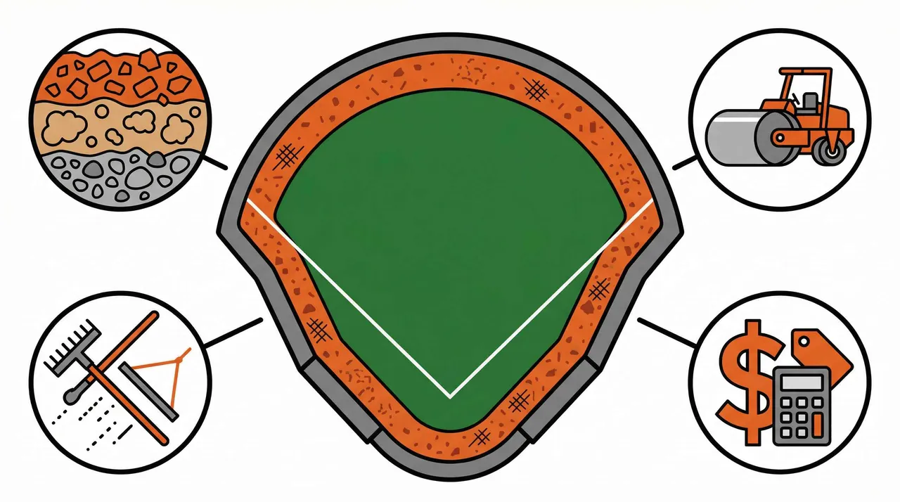 Guía de Materiales para Pistas de Advertencia en Campos de Béisbol
