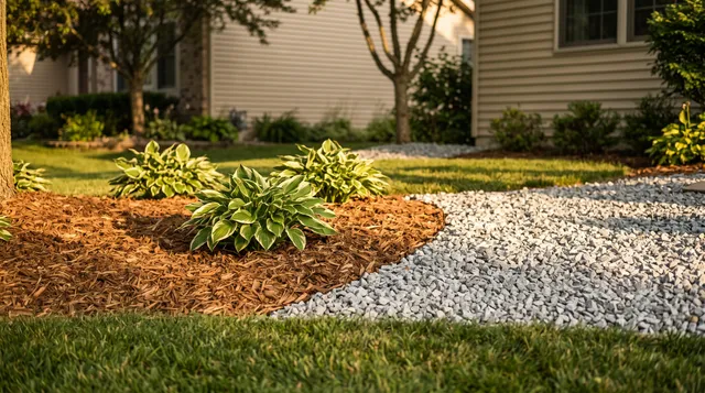 Water-Saving Landscaping Using Gravel and Mulch Combinations