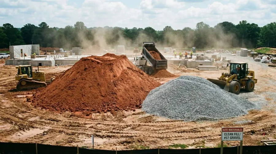 Comparison Of Fill Dirt And Gravel Materials Side By Side