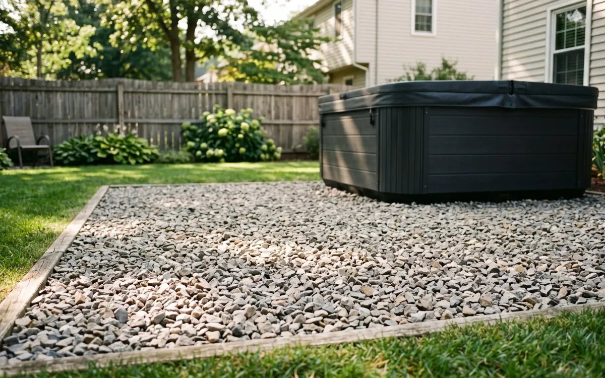 Gravel for Hot Tub Pads