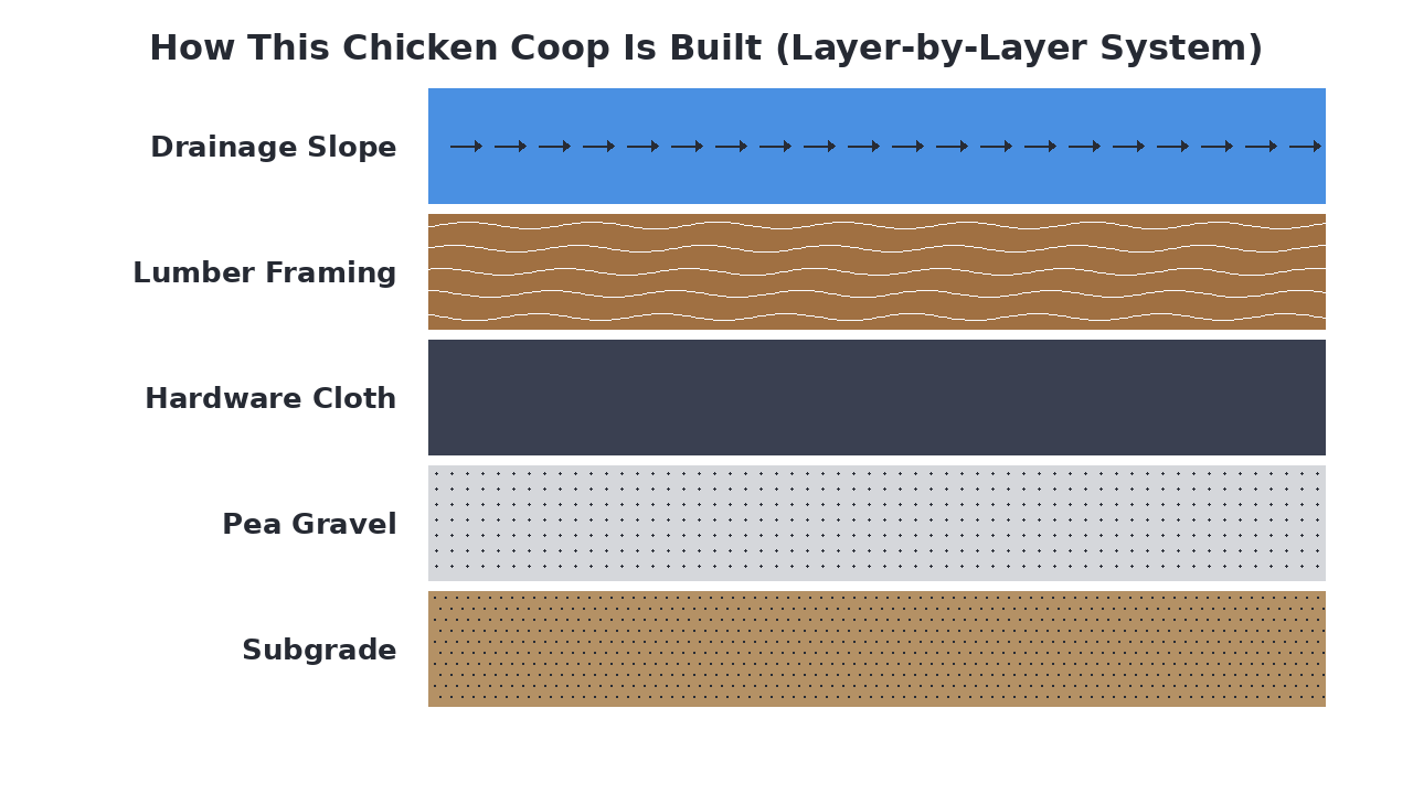How This Chicken Coop Is Built (Layer-by-Layer System) diagram