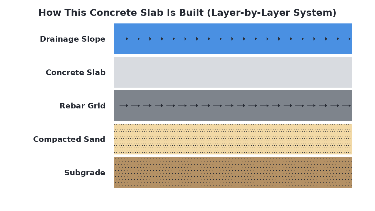 How This Concrete Slab Is Built (Layer-by-Layer System) diagram
