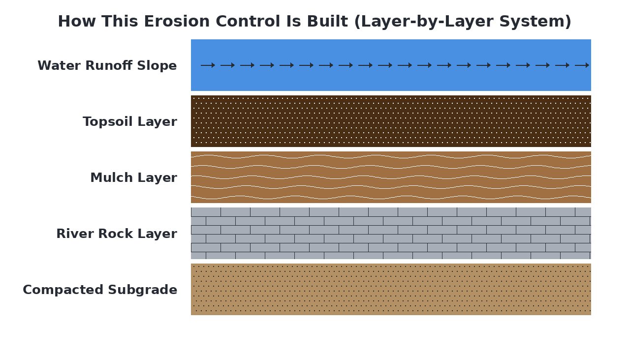 How This Erosion Control Is Built (Layer-by-Layer System) diagram