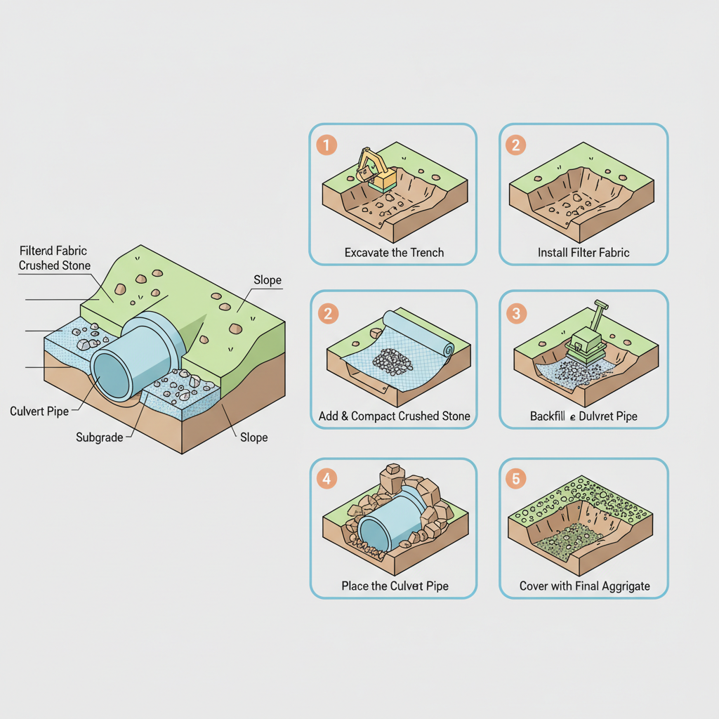Culvert Driveway Gravel: Backfill Materials & Slope Specs installation diagram