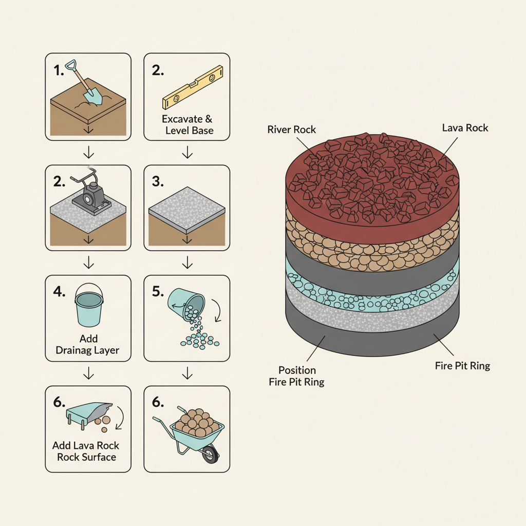 Fire Pit Gravel Base: Best Sizes for Heat & Drainage installation diagram