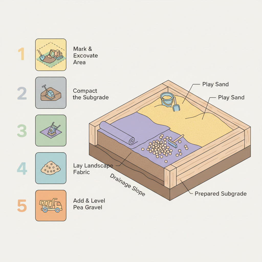 Sandbox Sand: Play Sand Depth & Cubic Yards Calculator installation diagram