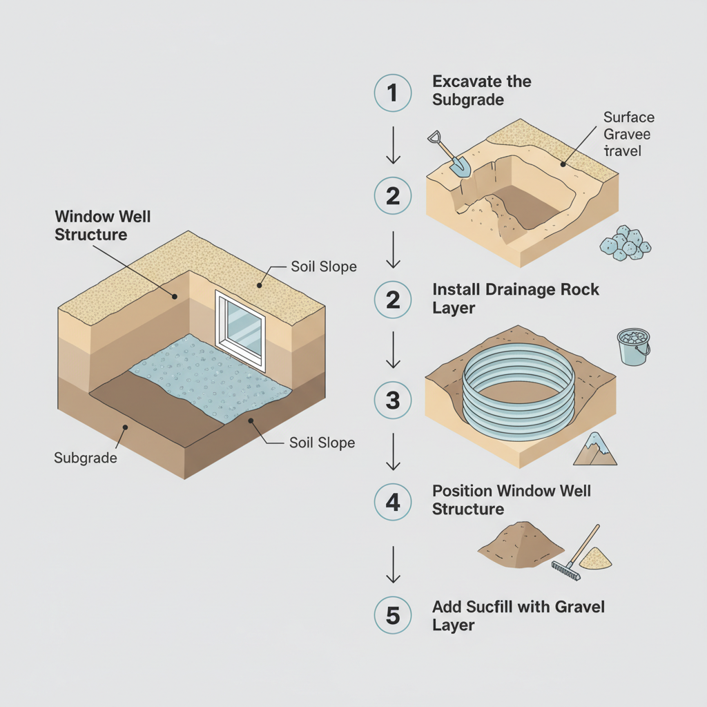 Window Well Drain Rock: Gravel Sizing & Depth Guide installation diagram